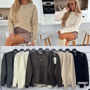 Sweter damski okrągły