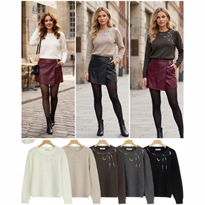 Sweter damski okrągły
