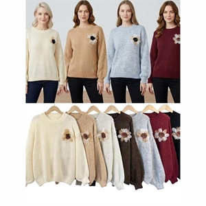 Sweter damski okrągły