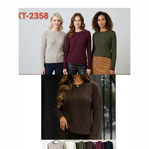Sweter damski okrągły