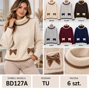 Sweter damski z golfem