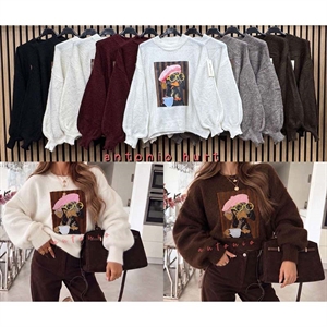 Sweter damski okrągły