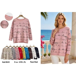 Sweter damski okrągły  S/M-L/XL
