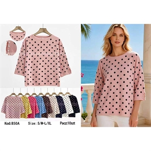 Sweter damski okrągły  S/M-L/XL