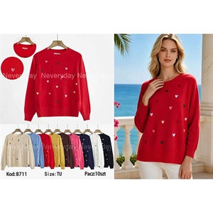 Sweter damski okrągły