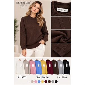 Sweter damski okrągły  S/M-L/XL