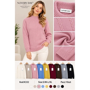 Sweter damski okrągły  S/M-L/XL