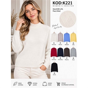 Sweter damski okrągły  S/M-L/XL
