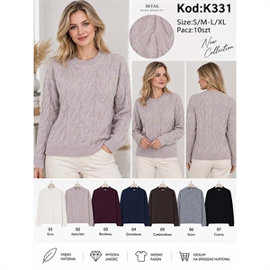 Sweter damski okrągły  S/M-L/XL