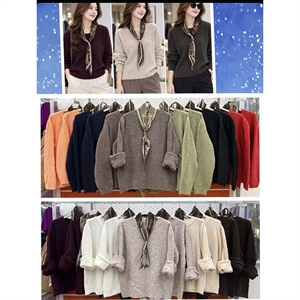 Sweter damski okrągły