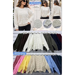 Sweter damski okrągły