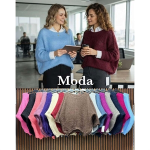 Sweter damski okrągły