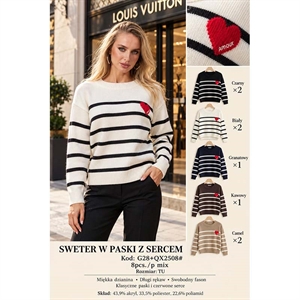 Sweter damski okrągły