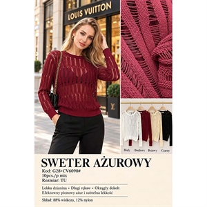 Sweter damski okrągły
