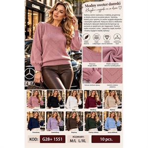 Sweter damski okrągły  M/L-L/XL