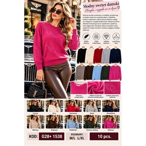 Sweter damski okrągły  M/L-L/XL