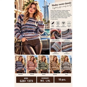 Sweter damski okrągły  M/L-L/XL