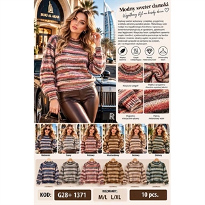 Sweter damski okrągły  M/L-L/XL