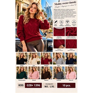 Sweter damski okrągły  M/L-L/XL