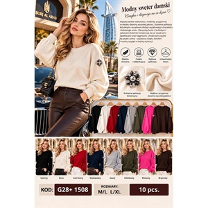 Sweter damski okrągły  M/L-L/XL