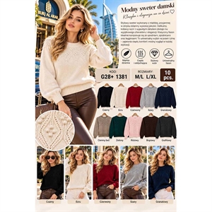 Sweter damski okrągły  M/L-L/XL