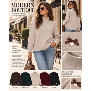Sweter damski z golfem