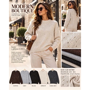 Sweter damski okrągły  S/M-M/L