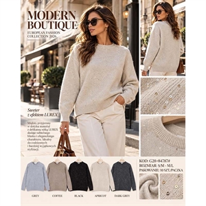 Sweter damski okrągły  S/M-M/L