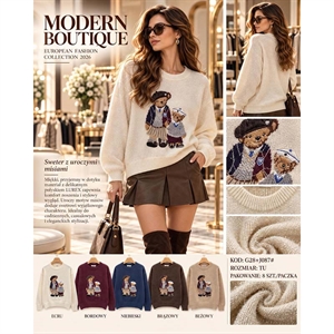 Sweter damski okrągły