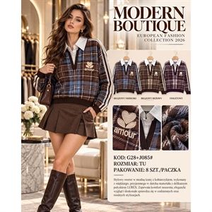 Sweter damski z dekoltem w serek