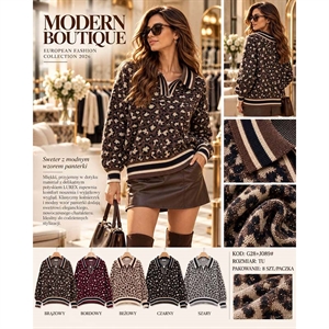 Sweter damski z dekoltem w serek