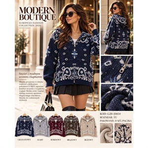 Sweter damski z dekoltem w serek