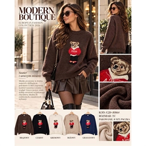 Sweter damski okrągły