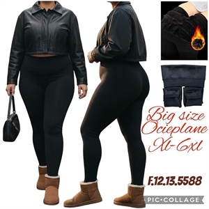 Legginsy ocieplane damskie (XL-6XL)