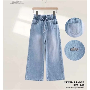 Jeansy szerokie nogawki dziewczęce (8-16)