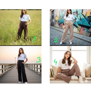 Spodnie szerokie nogawki  128-164