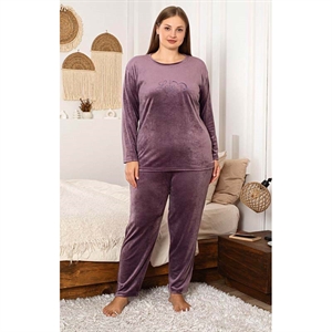 Piżama welurowa damska (3XL-5XL) - Turecki Produkt