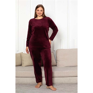 Piżama welurowa damska (3XL-5XL) - Turecki Produkt
