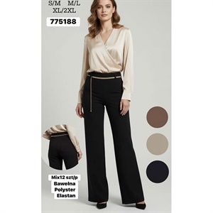 Spodnie damskie szerokie nogawki (S-2XL)