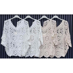 Ażurowy sweter damski