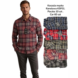 Koszula męska flanelowa  M-3XL