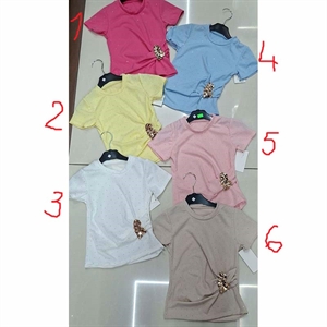 Bluzka dziewczęca prążek  4-14 lat