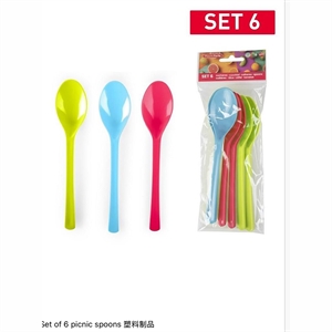 Zestaw 6 łyżek piknikowych
