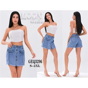Szorty jeansowe imitujące spódnicę S-2XL