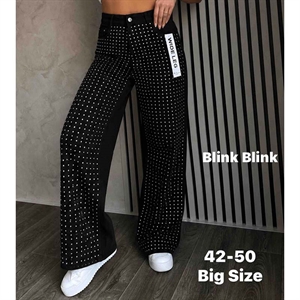 Jeansy szerokie nogawki Big Size  42-50