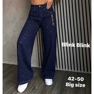 Jeansy szerokie nogawki Big Size  42-50