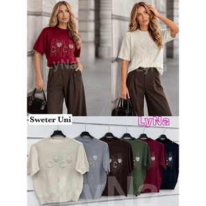 Sweter damski z krótkim rękawem