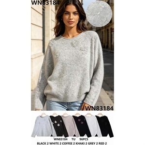 Sweter damski okrągły