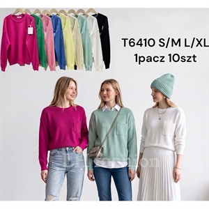 Sweter damski okrągły S/M L/XL