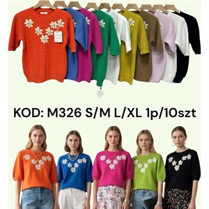 Sweter damski z krótkim rękawem S/M L/XL